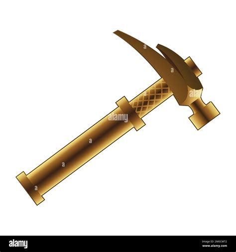 Golden Hammer on a White Background Stock Vector Image & Art - Alamy