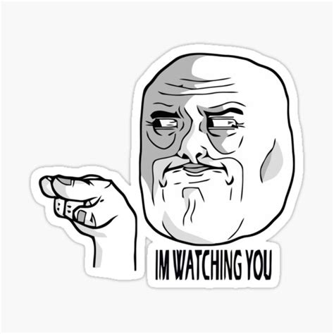 Im Watching You Meme Sticker For Sale By Alecampa Redbubble