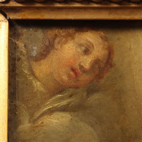 Dipinto Antico Maddalena Penitente 700 Olio Su Rame Quadro Con Cornice