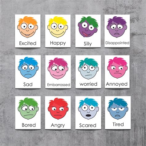 Printable Emotions Flash Cards For Autism Additional Needs And Early