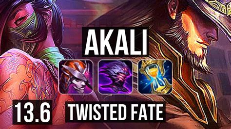 Akali Vs Tf Mid 8 Solo Kills 1500 Games 900k Mastery Kr Master