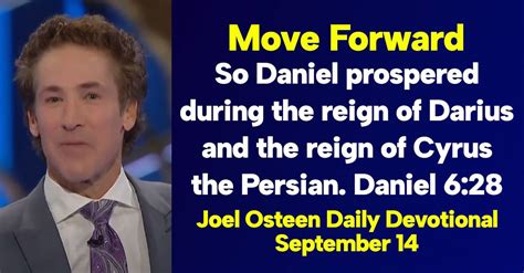 Joel Osteen Daily Devotional September Move Forward