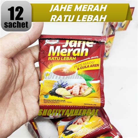 Jual Jahe Merah Gula Aren Ratu Lebah Sc Sachet Plus Madu Shopee