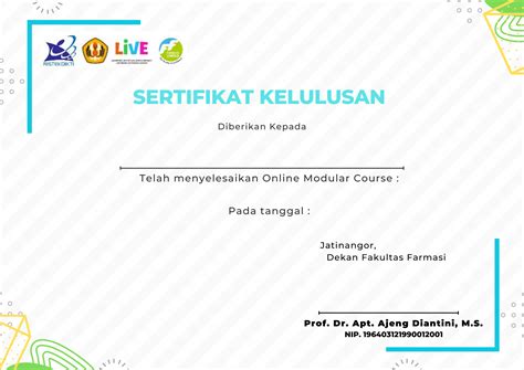 Sertifikat Modul E Learning