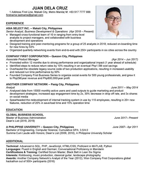 How To Make A Pro Resume Based On Ats Format Asia Select