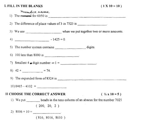 Icse Class 3 Maths Question Paper Pdf Download Papers Exam