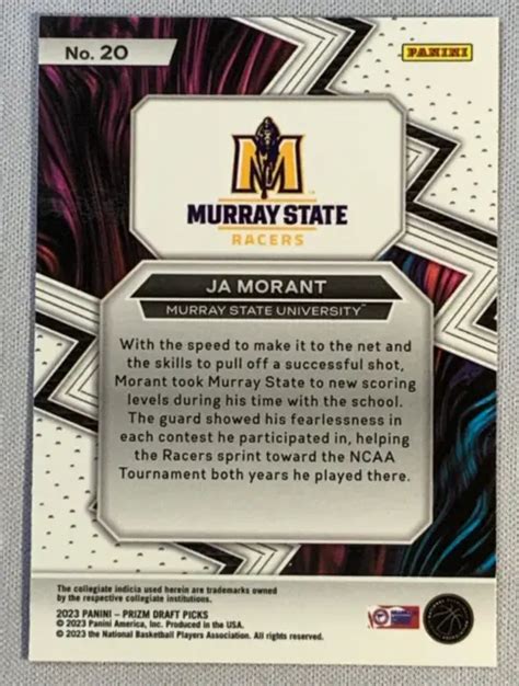 2023 24 PANINI PRIZM Draft Picks Fearless Ja Morant 20 Murray State