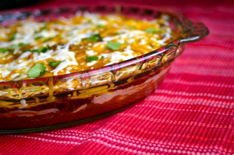 My Retro Kitchen Warm Layered Mexican Dip