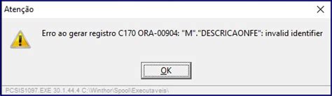 Wint O Que Fazer Quando Na Rotina Aparecer A Mensagem Erro Ao