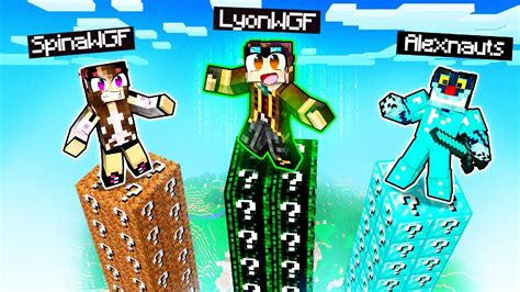 Torre Lucky Block Noob Contro Pro E Hacker Su Minecraft Youtube