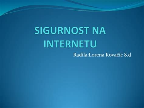 Sigurnost Na Internetu 2015 4 Ppt