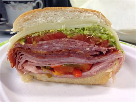 Italian combo from my local sandwich shop (est. 1964): ham, capicola ...