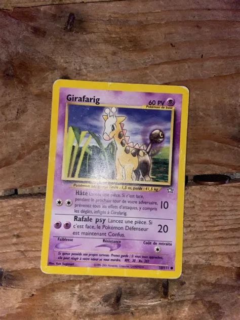 CARTE POKÉMON GIRAFARIG 58 111 Neo genesis Wizards Édition 1 EUR 2 00