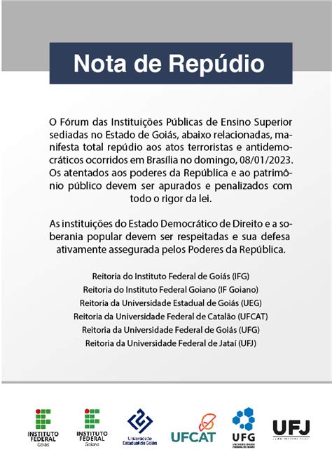 Nota De Rep Dio Universidade Federal De Goi S Regional Catal O