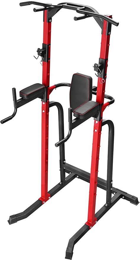 Dip Stands Sports And Outdoors Zenova Power Tower Multi Function Home Strength Training Tower Dip