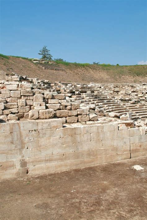 Ancient Amphitheater in the Archeological Area of Larissa, Greece ...