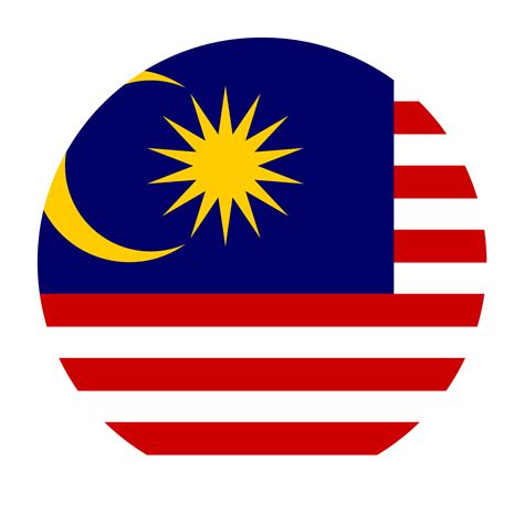 Malaysia Flat Rounded Flag with Transparent Background 16328979 PNG