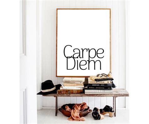 Saying Carpe Diem Printable Art Wall Art Pdf Typography Home Decor