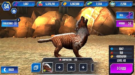 AMPHICYON MAX LEVEL 40 Jurassic World The Game IOS Android