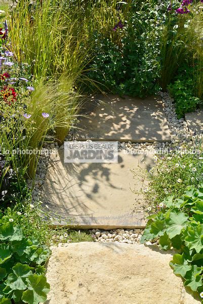 la photothèque LES PLUS BEAUX JARDINS Terrasse en bois dans un