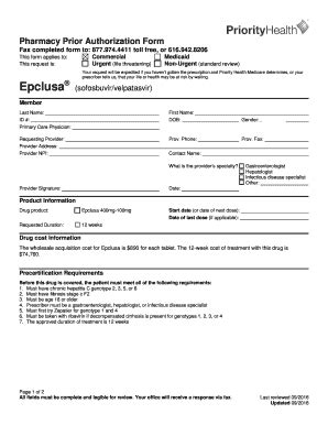 Fillable Online Pharmacy Prior Authorization Form Request