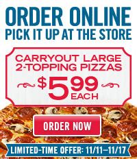 Domino’s Pizza Coupon: Large 2-Topping Pizza $5.99