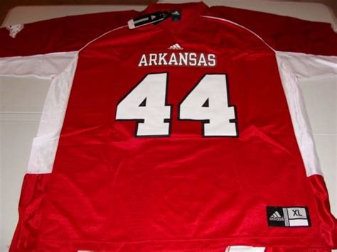 #44 ARKANSAS Razorbacks NCAA Football Red Mint Throwback Jersey | Lone ...