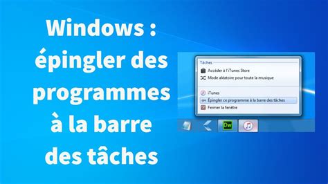 Comment épingler des programmes à la barre des tâches YouTube