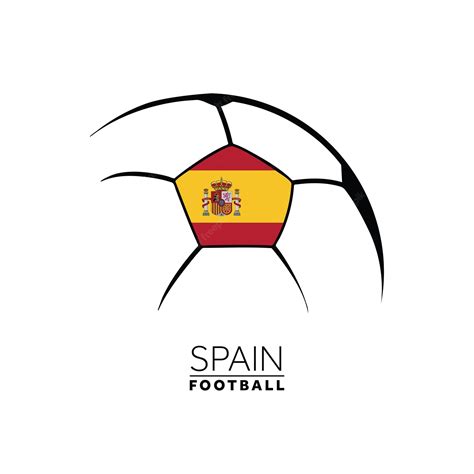 Premium Vector | Soccer football minimal design with Spain flag