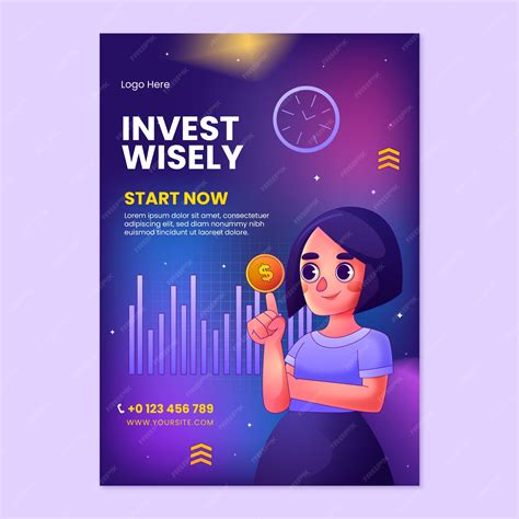 Premium Vector | Gradient investment poster