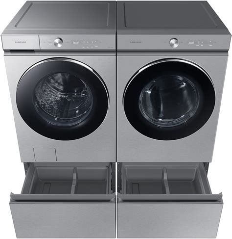 Samsung Sawadrgt89002 Side By Side On Pedestals Washer And Dryer Set With