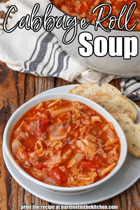 Cabbage Roll Soup Barefeet In The Kitchen