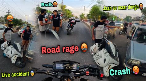 Extreme Road Rage 🤬 Live Accident 😰 Hyper Ride On Yamaha Mt15