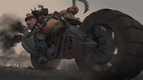 วอลเปเปอร์ 1920x1080 Px ศิลปะดิจิตอล รถจักรยานยนต์ Roadhog