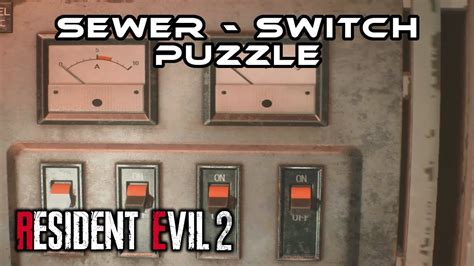 Resident Evil 2 RE2 Remake I Sewer Switch Puzzle Solution YouTube