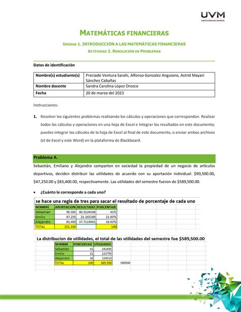 U1 Resolucion Problemas A2 SVP AGA AMSC MATEMTICAS FINANCIERAS