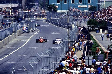 Stefan Johansson Swe Ferrari Nd Position Battles With Marc