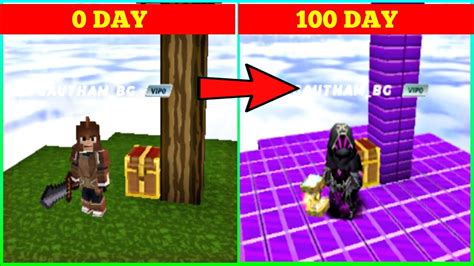 Surviving 100 Days In The Skyblock Blockman Go YouTube