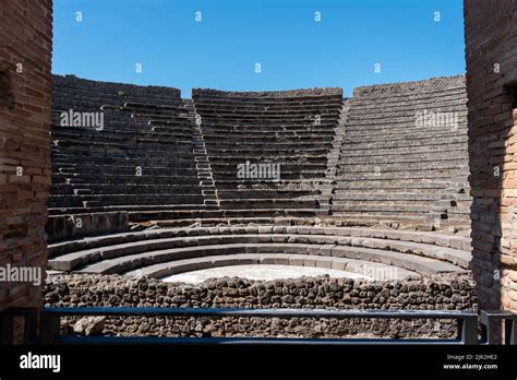 Typical Roman theater in the ancient city of Pompeii, Southern Italy ...