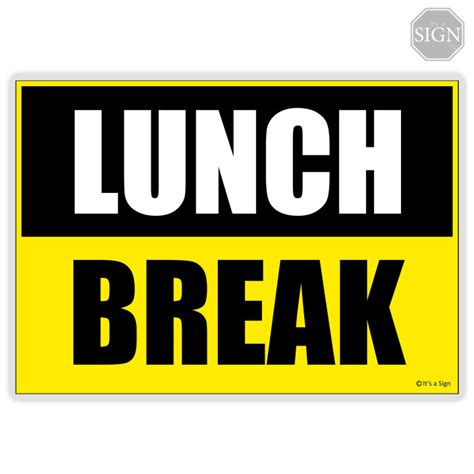 Lunch Break Sign - Laminated Signage - A4 Size | Lazada PH