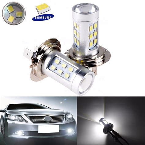 2x carro led h7 21 w 21smd 12 v lâmpada super branco luzes de nevoeiro