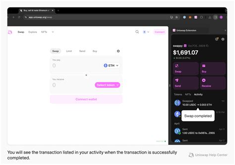 How To Swap Tokens Using The Uniswap Extension Uniswap Labs