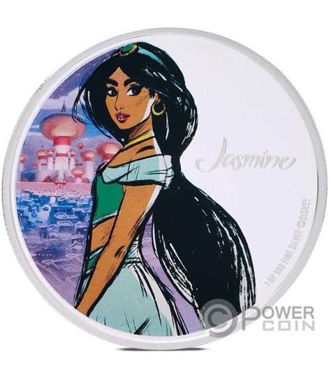 Jasmine Disney Princess Oz Moneda Plata Niue