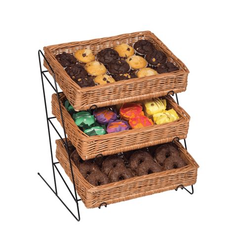 Tier Wicker Basket Stand Tiered Wicker Baskets