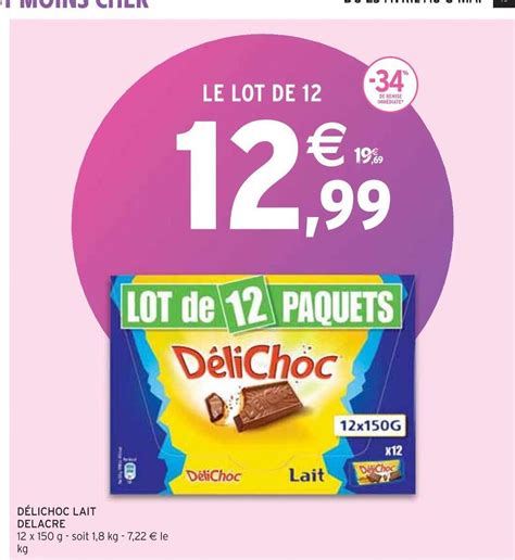 Promo Delacre délichoc lait chez Intermarché