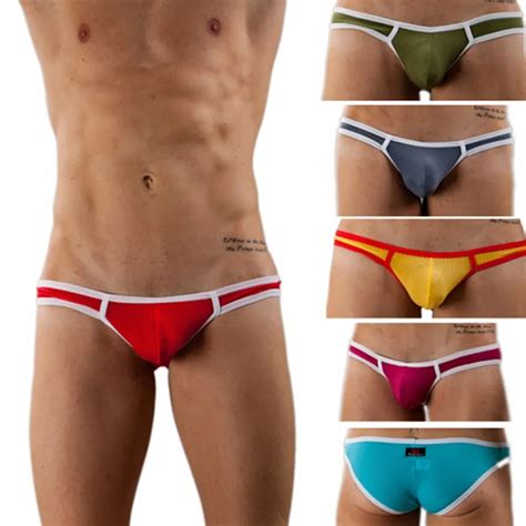 Small Hole Design Underwear Men Briefs Brand New Men Low Waist