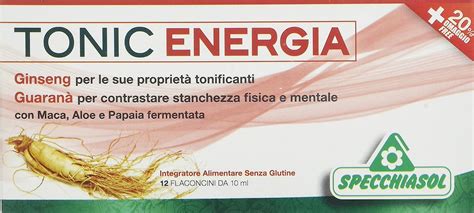 Specchiasol Tonic Energia 12 Flaconcini Da 10 Ml Amazon It Salute E Cura Della Persona