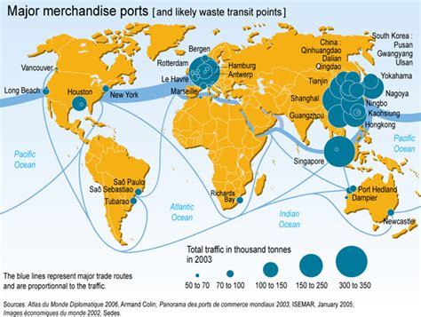 Principales Puertos De Mercancías Del Mundo La Cartoteca