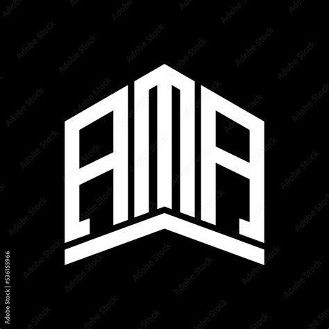 AMA Letter logo Black background .AMA technology logo design vector image in illustrator .AMA ...