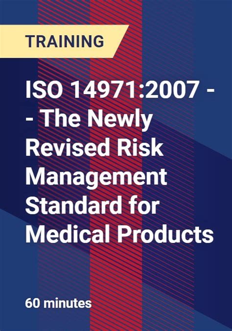 Iso 149712007 The Newly Revised Risk Management Standard For